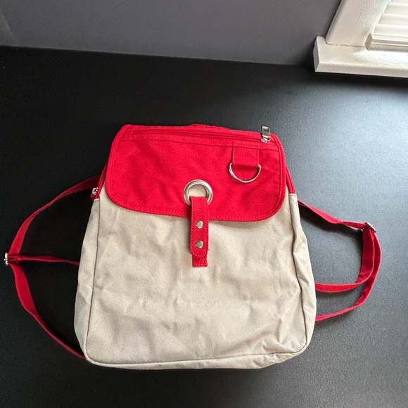 Tommy Hilfiger Handbags - Tommy Hilfiger Vintage Backpack Y2K Tan Red School BTS College Book Bag Colorful